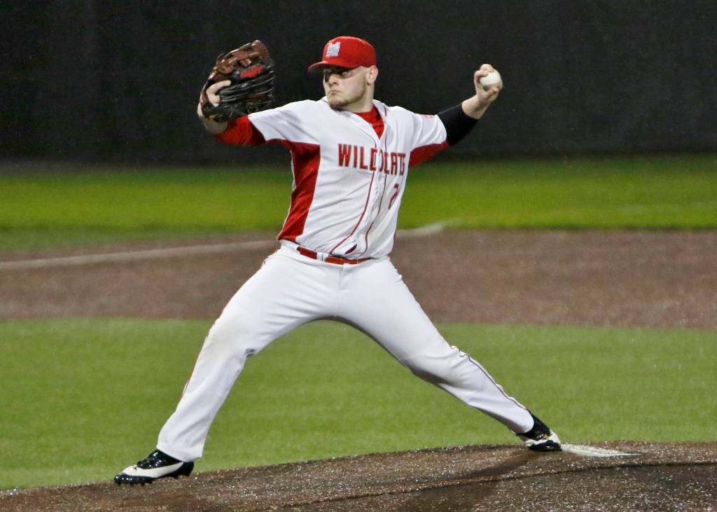 Photo courtesy of Jim Nicholson                                Mount Si starting pitcher Tank Brewster allowed just five hits and had nine strikeouts in 4 2/3 innings of work against the Issaquah Eagles on March 28. Brewster surrendered just two earned runs. Issaquah defeated Mount Si 3-1 in a battle between KingCo 4A squads.