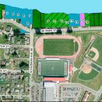 A map of the proposed land acquisitions outlined by the city. Courtesy Photo