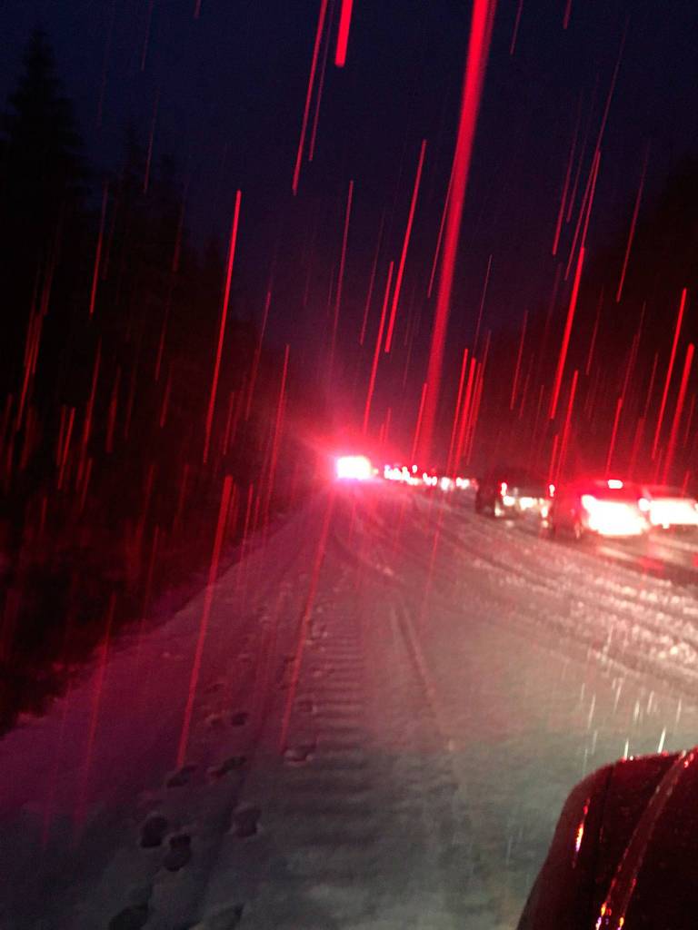 A photo of weather conditions in North Bend, Sunday evening. Courtesy of Eastside Fire and Rescue