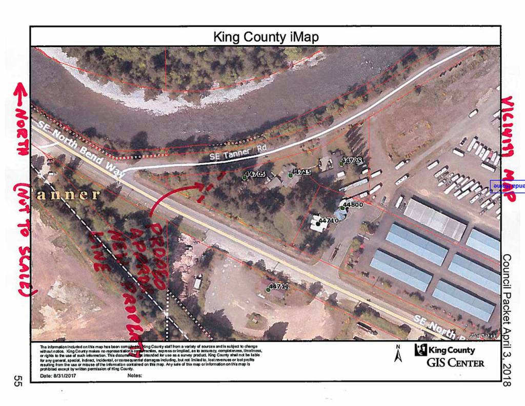The intersection of Tanner Road SE and SE North Bend Way will be realigned to a 90 degree angle to improve safety and visibility. Photo Courtesy of the City of North Bend