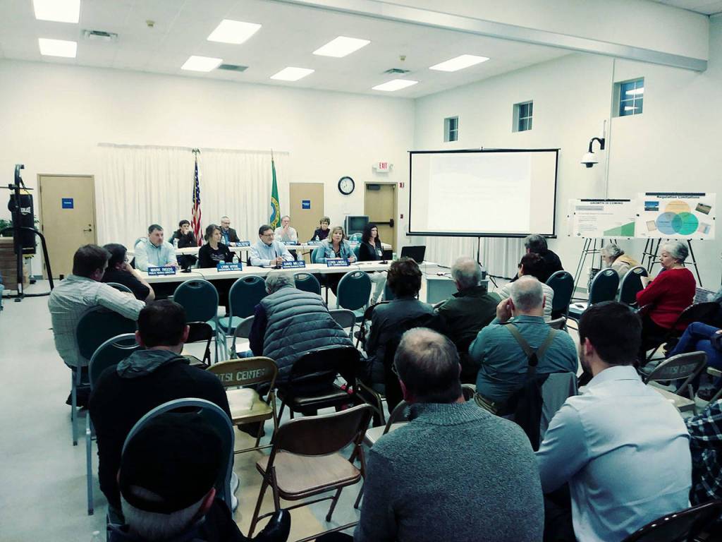North Bend city staff and city council members met with the community on April 10 to discus concerns surrounding development in the city. Aaron Kunkler/Staff Photo