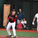 Photo courtesy of Calder Productions                                The Mount Si Wildcats defeated the Eastlake Wolves 9-5 in a battle between KingCo 4A teams on April 9. Mount Si improved its overall record to 7-5 with the win. Mount Si first infielder Michael Collins hauls in a toss from the infield, getting Eastlake runner Dalton Chandler out at first base.