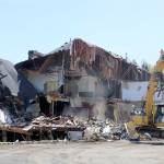 The Honey Farm mid demolition on Monday, April 23. Evan Pappas/Staff Photo