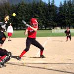 Shaun Scott, staff photo                                Mount Si player Samantha Simmons (pictured) went 3-for-3 and scored three runs in a contest against the Newport Knights on April 25 in Snoqualmie. Newport defeated Mount Si, 10-7.