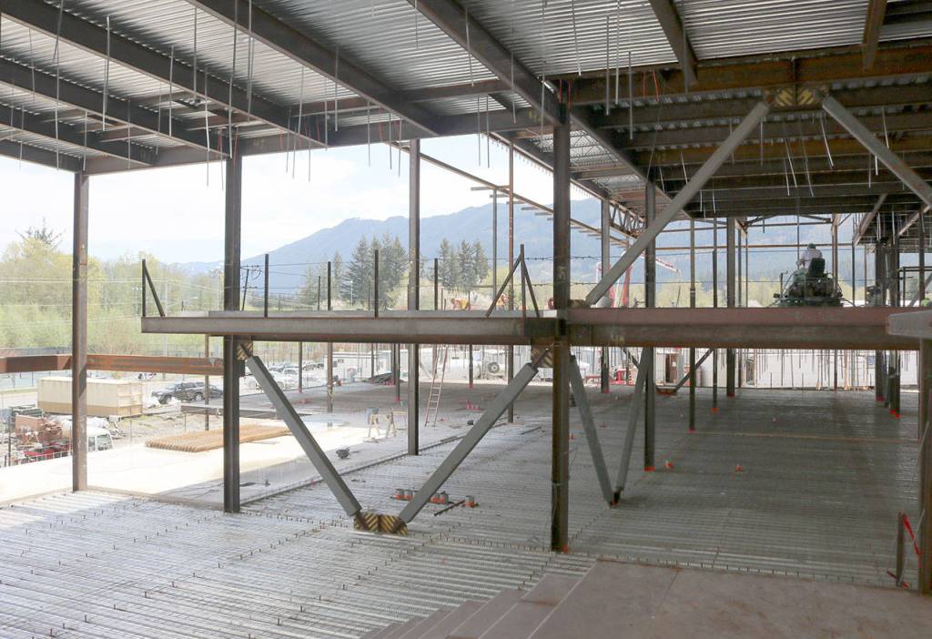 A look at the interior of the school building from the top of stairs to the second floor. Evan Pappas/Staff Photo