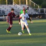 Mount Sis Kyle Hunter, right, controls the ball against Eastlake. Photo courtesy of Calder Productions