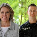 From left to right: The city of Snoqualmie hired events coordinator Nicole Wiebe, officer Jayce Gutzler and project engineer Kim D. Scattarella