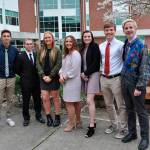 Left to Right – Ryan Fitzgerald, Matthew House, Hannah Shergold, Liliana Kaneshige, Drew Butler, Collin Howland and Spencer Hilf