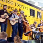 Local band Tinkham Road play inside the train shed at previous show. Reporter File Photo