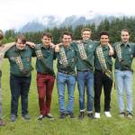The eight scouts pose with their accumulative badges after earning their Eagle Scout ranks. Photo courtesy of Troop 466