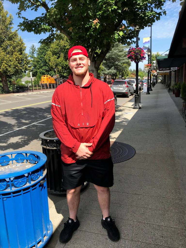 Mount Si Wildcats 2018 gradate Tank Brewster will play football at Simon Fraser University in Burnaby, British Columbia. The college is 158 miles from Snoqualmie. Shaun Scott, staff photo