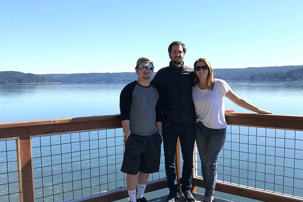 Jake Leland, Madison Leland and Jaren Stevenson on Hood Canal. Photo courtesy of Jake and Madison Leland