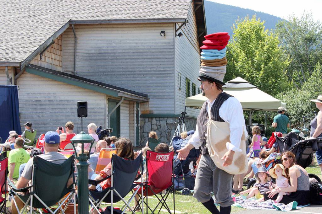 An actor in last years production of Caps for Sale walks through the audience. Courtesy Photo