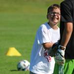 Goalkeeper Hudson Hurlburt has a blast at the UK Elite 2018 Training Program at the Snoqualmie Community Park fields on July 13. Andy Nystrom / staff photo