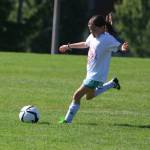 Lauren Smith prepares to kick the ball up field. Andy Nystrom / staff photo