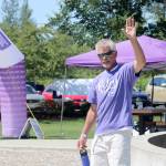 Jim Davidek, a cancer survivor for 18 years, joined the relay on Saturday. Evan Pappas/Staff Photo