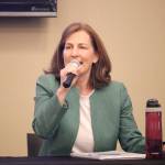 Dr. Kim Schrier explains her plans for health care policy changes. Evan Pappas/staff photo