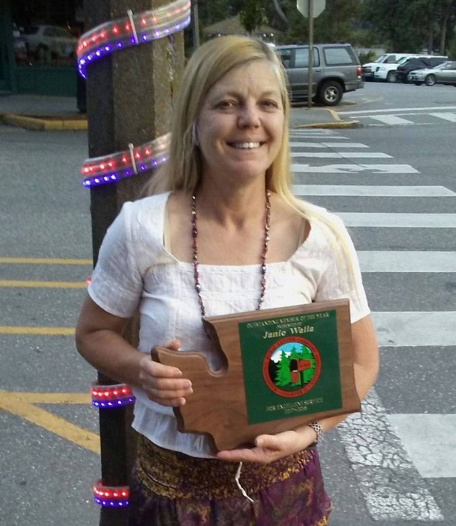 Janie Walla was honored as the 2018 Outstanding Member of the Year by the Washington Rural Letter Carriers Association. Contributed photo
