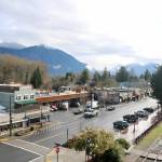 The photo from above Railroad Avenue in the historic downtown district of Snoqualmie taken in November 2016. Evan Pappas/Staff Photo
