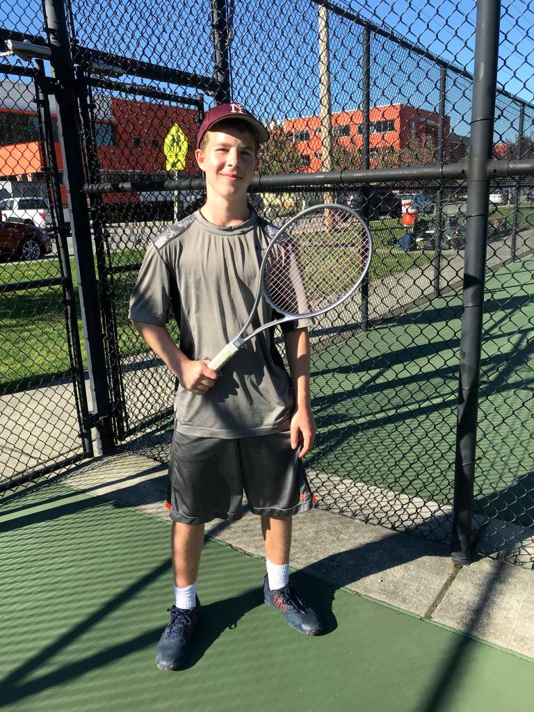 Mount Si Wildcats sophomore Corey Gazit is his teams No. 1 singles player on the varsity roster. Shaun Scott/staff photo