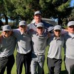 Mount Si High golfers pictured at the 4A KingCo tournament are, top, Robbie Nielsen, and left to right, Hogan Warford, Drew Warford, Cole Bostwick, Cooper Neil and Noah Lange. Courtesy photo