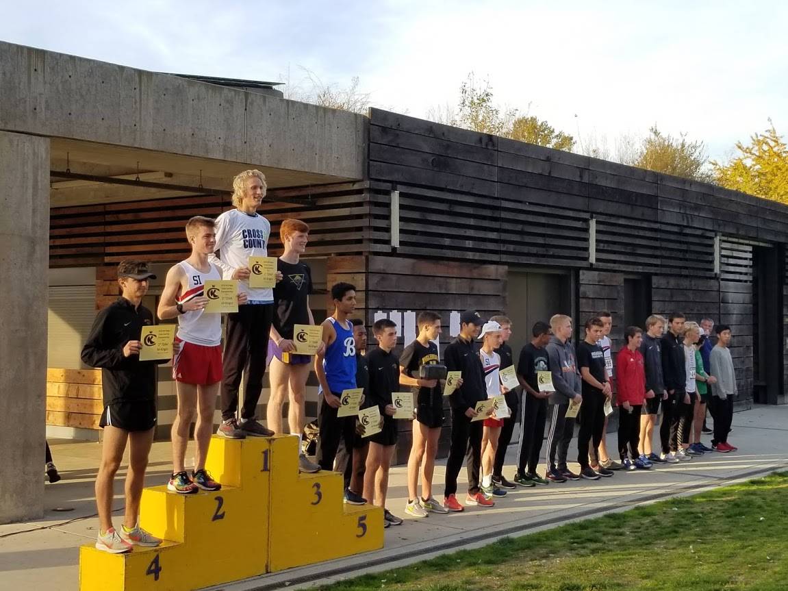 Mount Sis Joe Waskom stands in second place at the 4A KingCo meet. Courtesy photo