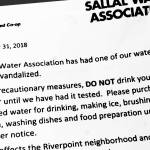 The Sallal Water Association, which serves the Riverpoint neighborhood, sent out a letter to the affected households on Oct. 31.