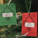 Examples of the gift tags that hang on the various trees spread around the Valley. Evan Pappas Staff Photo