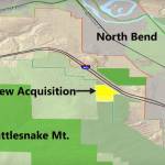 A map of the newly acquired 80 acre parcel which will be added to the Rattlesnake Mountain Scenic Area. King County Natural Resources and Parks