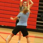Molly Wilbourne controls the ball while Joelle Buck defends during practice. Andy Nystrom / staff photo
