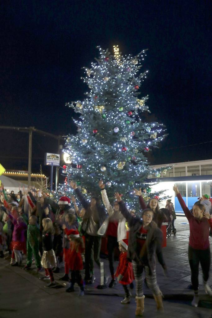 IGNITE dancers performed alongside holiday music at the North Bend tree lighting on North Bend Way. Evan Pappas/Staff Photo