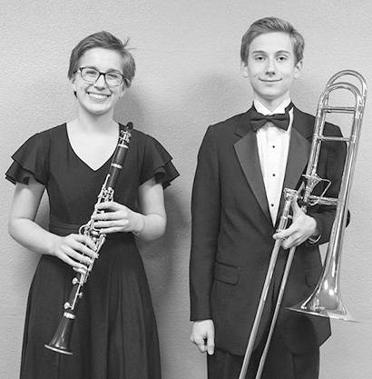 Mount Si High Schools Mary Piekarczyk and James Kolke were recently accepted to the Washington Music Educators Association All-State Concert Band. Photo courtesy of Mount Si High School