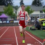 Mount Si Wildcats junior Joe Waskom earned first place in the 3200 with a formidable time of 8:57.66 at the Class 4A state track meet on May 26 at Mount Tahoma High School in Tacoma. Central Valley runner Ryan Kline finished in a distant second place with a time of 9:12.86. Photo courtesy of Don Borin/Stop Action Photography