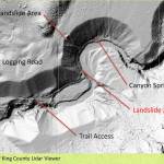 A map of the Canyon Springs area marking the location of the recent landslide. (Courtesy Photo)