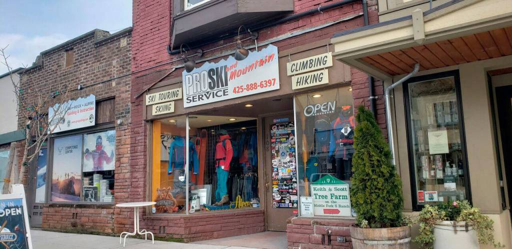 The ProSki and Mountain Service shop lies in the heart of downtown North Bend, across the street from Tweeds Cafe. Drew Stuart/Staff Photo