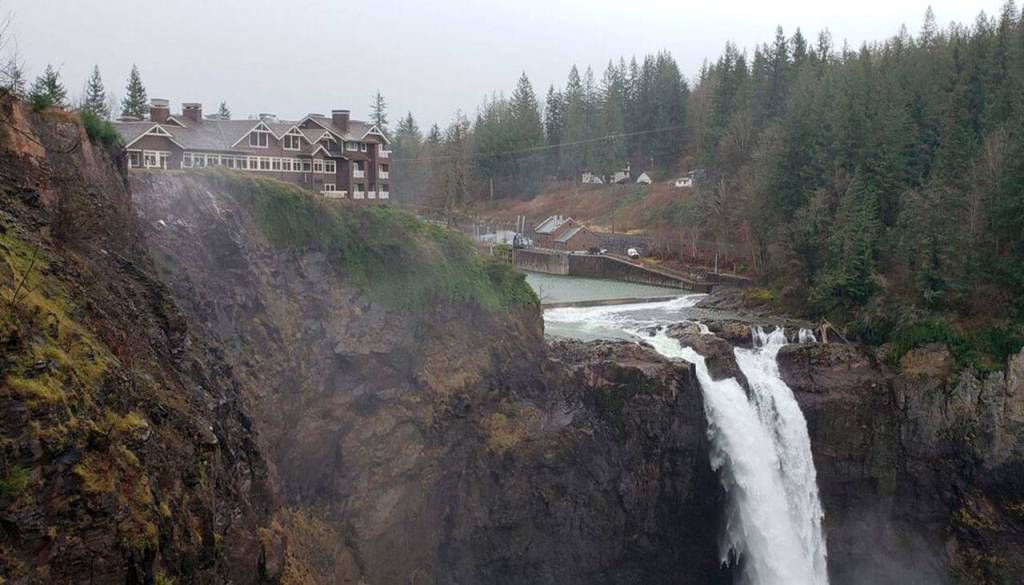 Snoqualmie Falls was shown frequently in TV show Twin Peaks, as was the Salish Lodge & Spa resting on the cliff above the falls. Drew Stuart/ Staff Photo