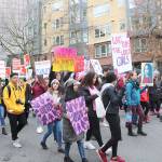 Thousands attended the third annual Womxns March in Seattle on Jan. 19. Attendees marched from Cal Anderson Park to the Seattle Center. Stephanie Quiroz/staff photo.