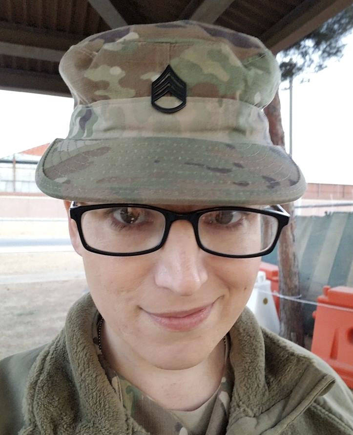 Staff Sgt. Katie Schmid is unsure how President Trumps transgender military ban will affect her. Photo courtesy of Katie Schmid