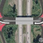 An example of the diverging diamond used in WSDOTs explanation of the design. The video is part of Mayor Matt Larsons interchange update video available on the citys YouTube channel. (Courtesy Photo)