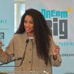 Russell Wilson and Ciara spoke Friday at the Tukwila Library to Foster students and other attendees as their Why Not You Foundation joined forces with the King County Library System and JPMorgan Chase to launch the DREAM BIG: Anything is Possible campaign. Photo by Kayse Angel