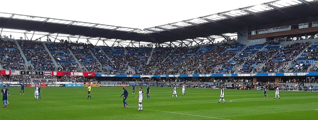 Mens soccer action between the USA and Costa Rica was on the docket in San Jose. Andy Nystrom / staff photo