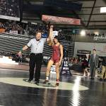 Mount Si Wildcats sophomore Tryon Kaess earned first place in the Mat Classic Class 4A state tournament in the 106-pound division. Kaess defeated Davis wrestler Jaden Sanchez 7-3 in the championship match on Feb. 16 at the Tacoma Dome. Shaun Scott, staff photo