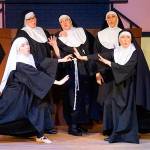 Valley Center Stage presents Nunsense. From left Sister Leo (Holly Madland), Sister Hubert (Julie Lester), Mother Superior (Stacie Hart), Sister Robert Anne (Amelia Medina) and Sister Mary Amnesia (Carrie Sleeper-Bowers). Photo courtesy of René Schuchter
