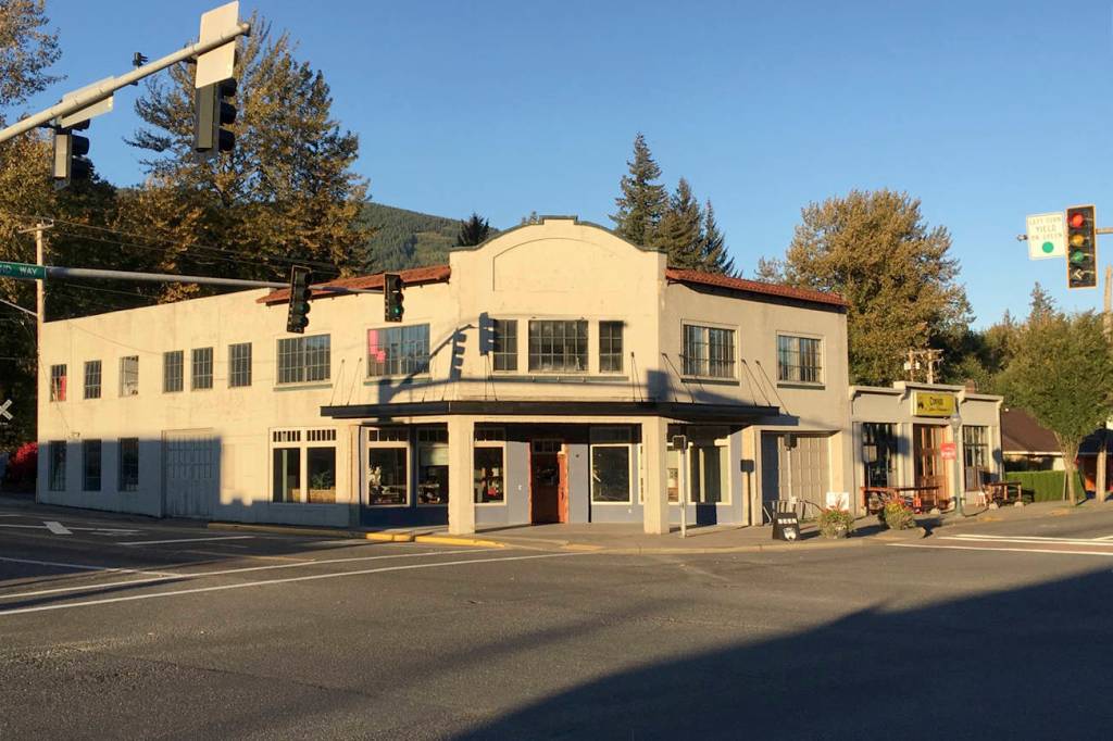 The Sunset Garage building as it stands in 2019. Work on the restoration will be complete this year. Courtesy Photo