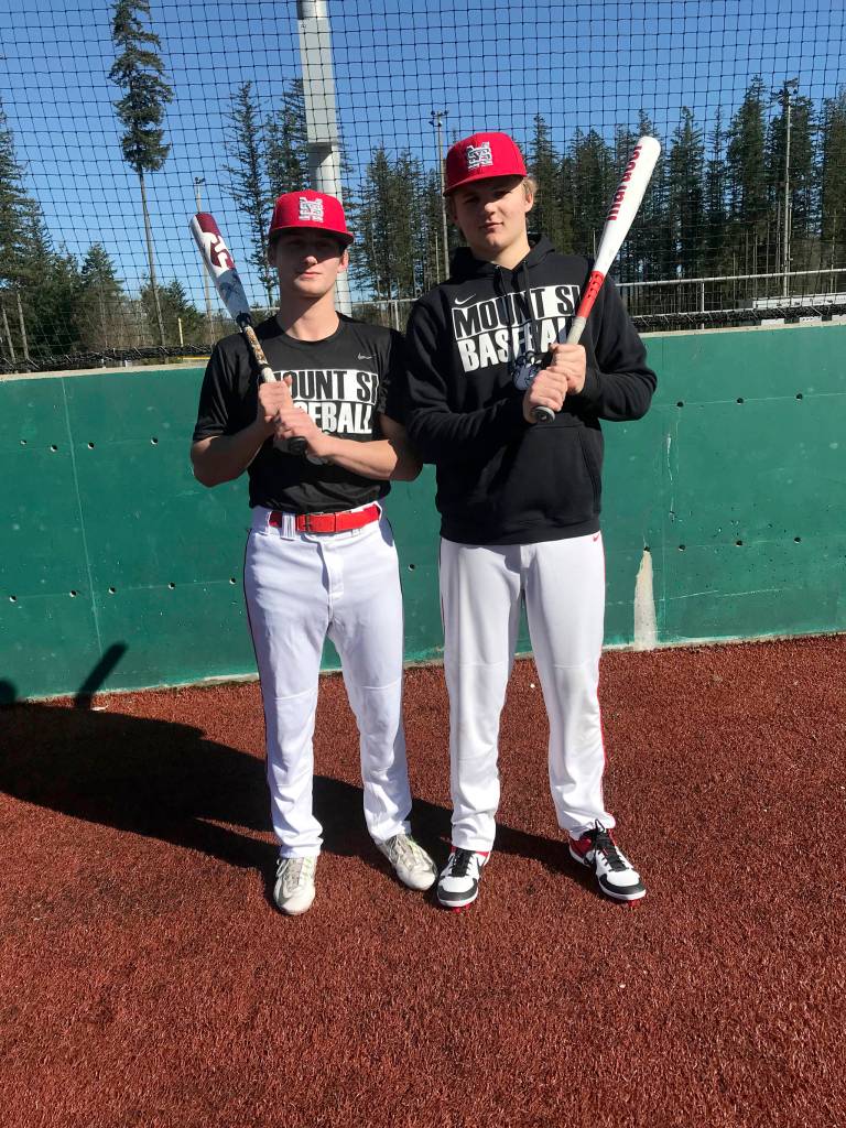 Mount Si Wildcats senior infielders Spencer Marenco, left, and Trace Halvorson, right, have been part of the varsity baseball team since their freshman season in 2016. Shaun Scott, staff photo
