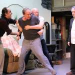 Madison Miller / staff photo                                Valley Center Stage presents The Seafarer March 29-April 13. From left, René Schuchter, Peter Cook, Jim Snyder and Michael Murdock.