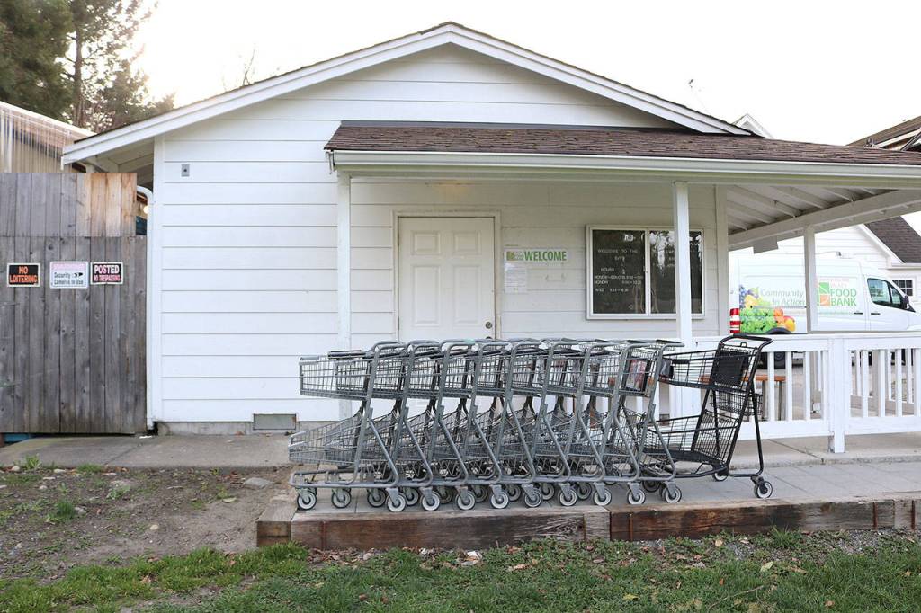 Stephanie Quiroz / staff photos                                The King County grant will help Snoqualmie Valley Food Bank enhance their outdoor space. The food bank plans to build a station to park shopping carts.