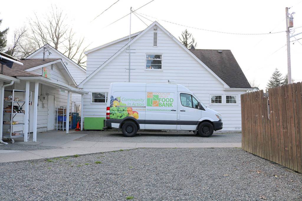Snoqualmie Valley Food Bank received a King County grant that will help them enhance their outdoor space at their facility in North Bend. Stephanie Quiroz/staff photo.