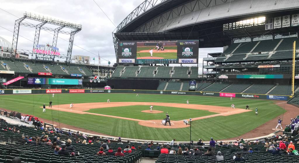 Mount Si participated in the 2019 High School Baseball Classic on April 7 at T-Mobile Park. Edmonds Woodway notched a 4-3 win over the Wildcats, who held a 3-0 lead into the third inning on RBI singles from Cole Bostwick and Trace Halvorson and an RBI sacrifice fly from Jack Mardon. Courtesy of Calder Productions