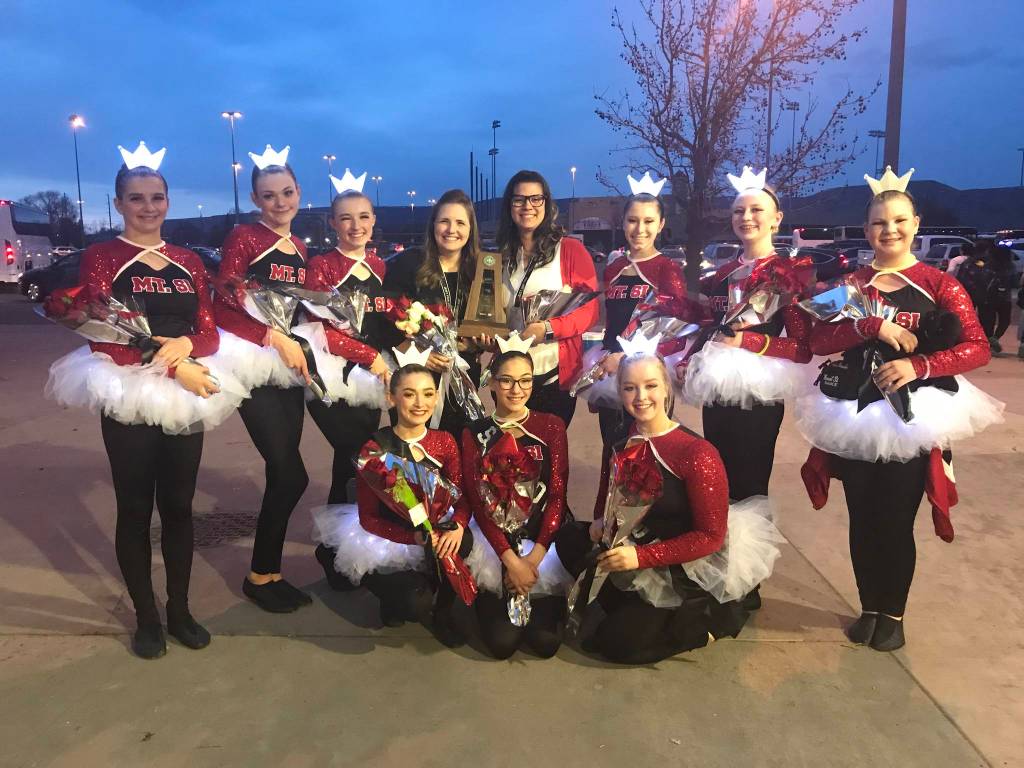 Top, from left: Alex Buckton, Katie Miller, lieutenant Gracie Stokes, head coach Jen Stokes, assistant coach Megan Maxwell, captain Morgan Wadsworth, Krista Carter and Kimby Blomquist. Bottom, from left: Ellie Wood, Cj Tse and Clarissa Ricks. Courtesy photo